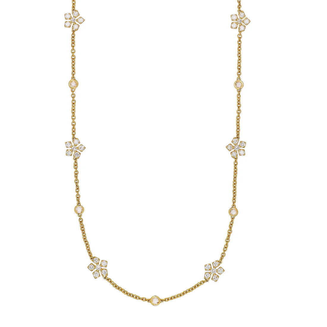 Enchanted Garden White Diamond Necklace