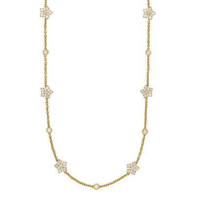 Enchanted Garden White Diamond Necklace