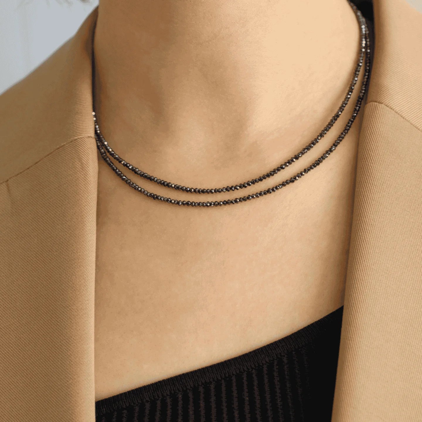 Small Black Diamond Necklace