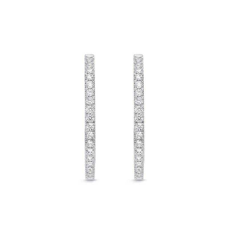 Oval Diamond Hoops