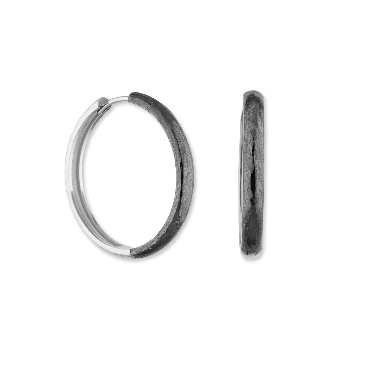 Diana Oxi-Polished Reversible Hoops
