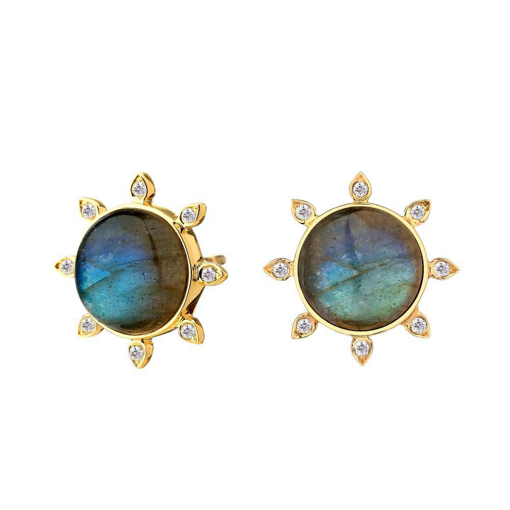 Labradorite Sun Studs