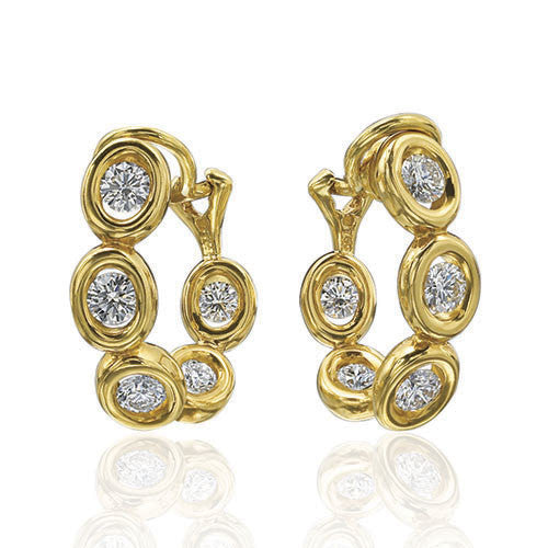 Gumuchian Oasis 18k Yellow Gold Illusion Diamond Hoop Earrings