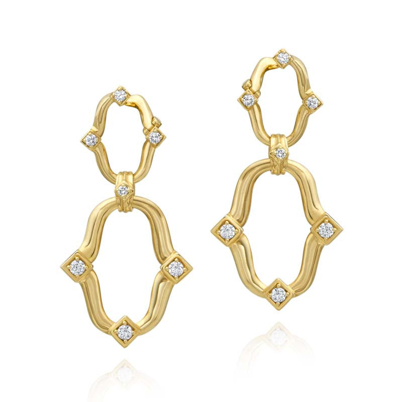 Gumuchian Secret Garden Linking Motif Drop Earrings