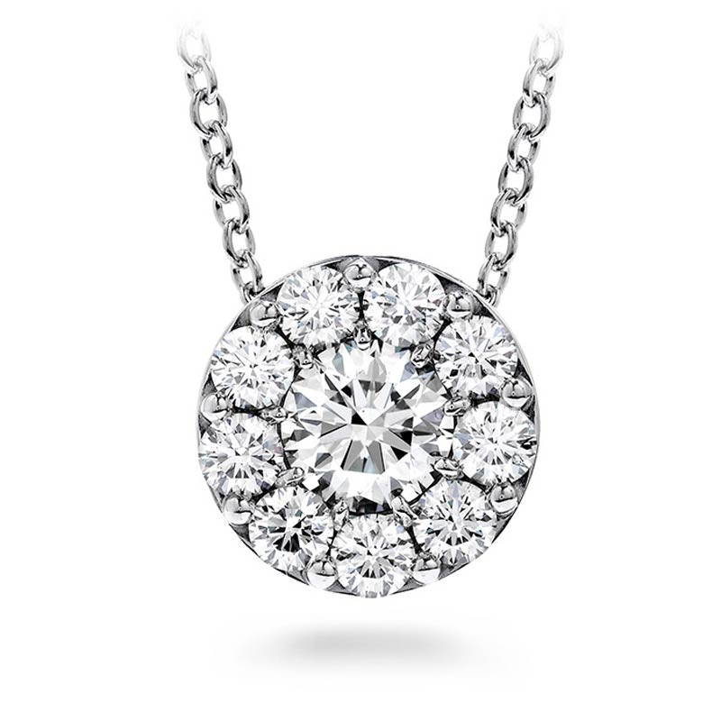 White Gold Diamond Fulfillment Pendant Necklace