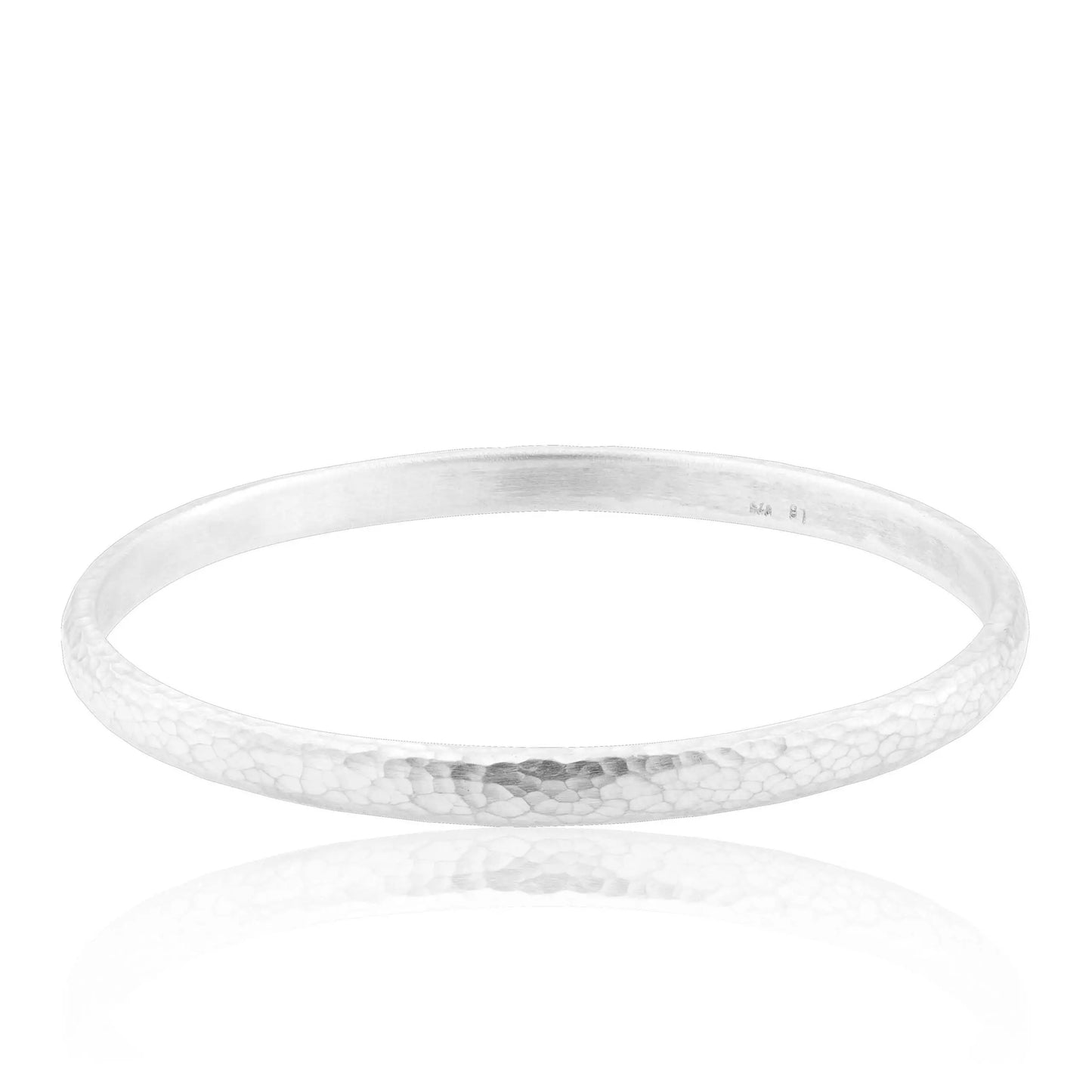 Rhodium Plated Silver Fusion Bangle