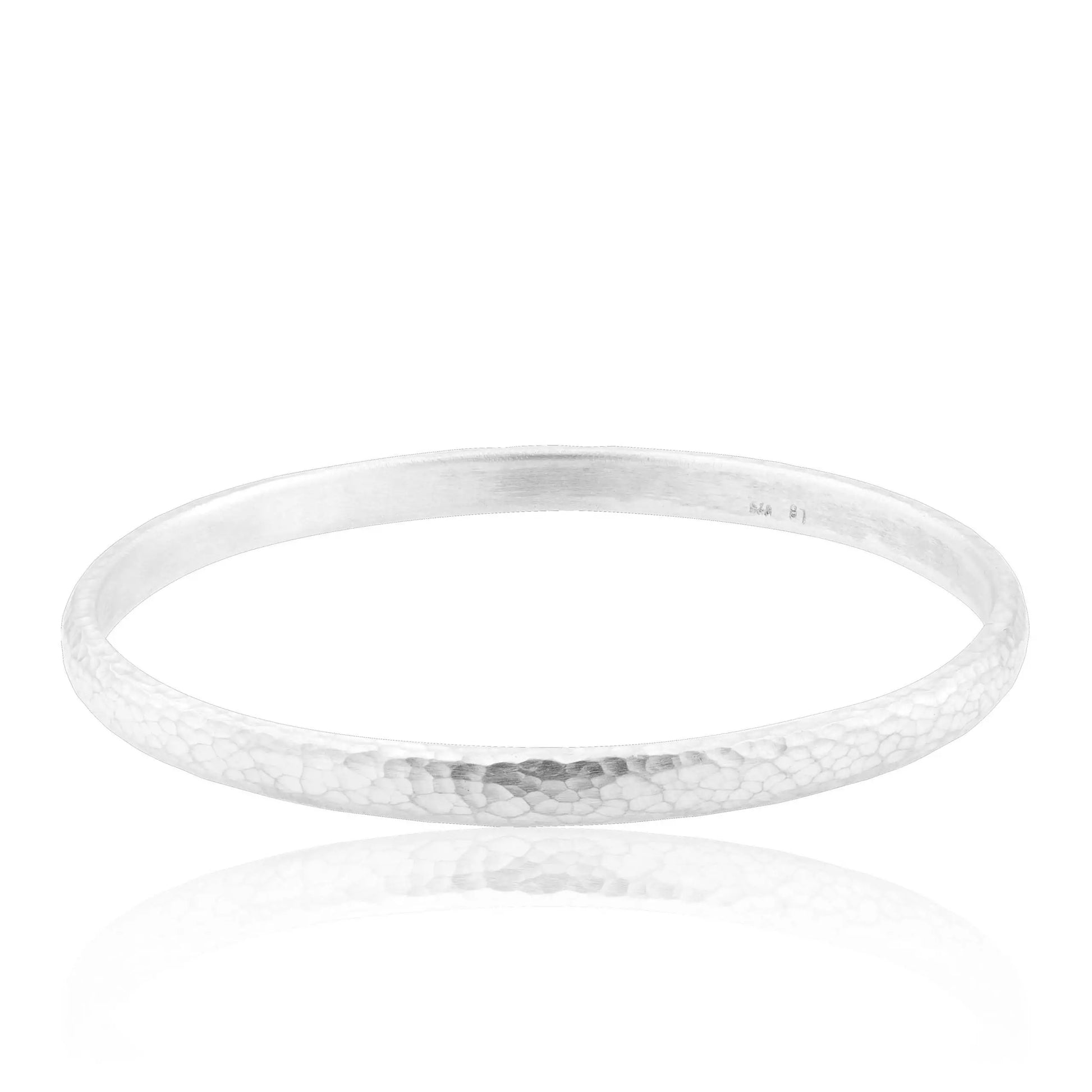 Rhodium Plated Silver Fusion Bangle