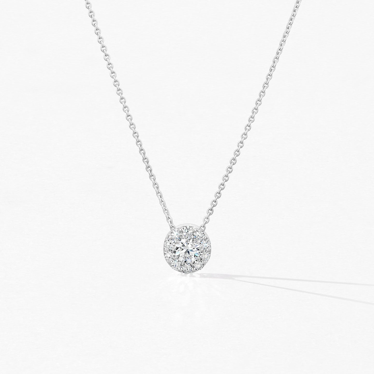 White Gold Fulfillment Pendant Necklace 