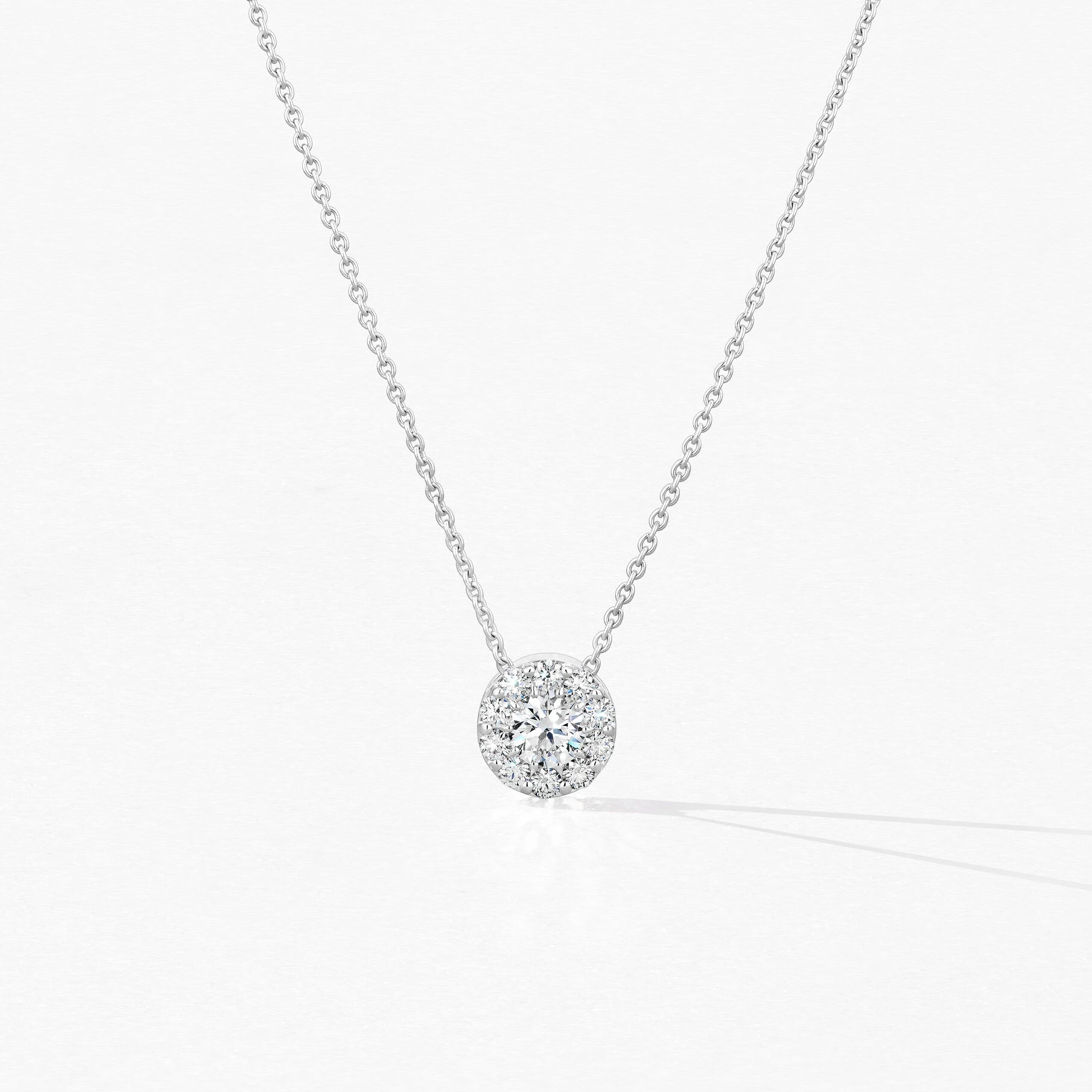 White Gold Fulfillment Pendant Necklace 