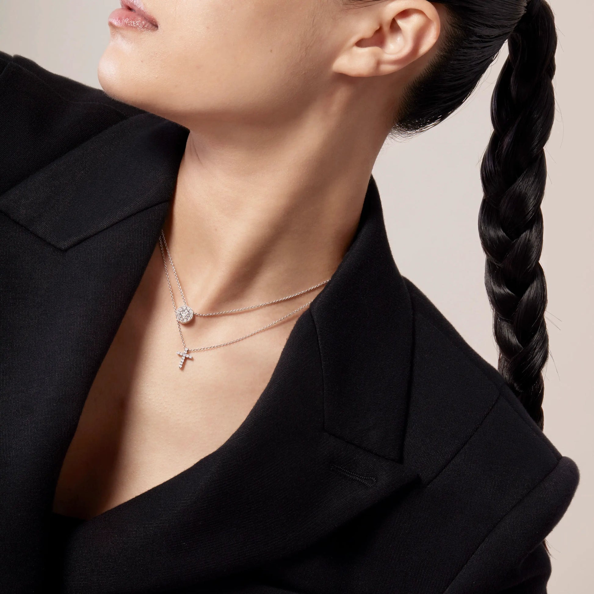 White Gold Fulfillment Pendant Necklace 