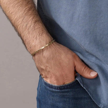 Brass Cuff Bracelet with Spaced Rivets