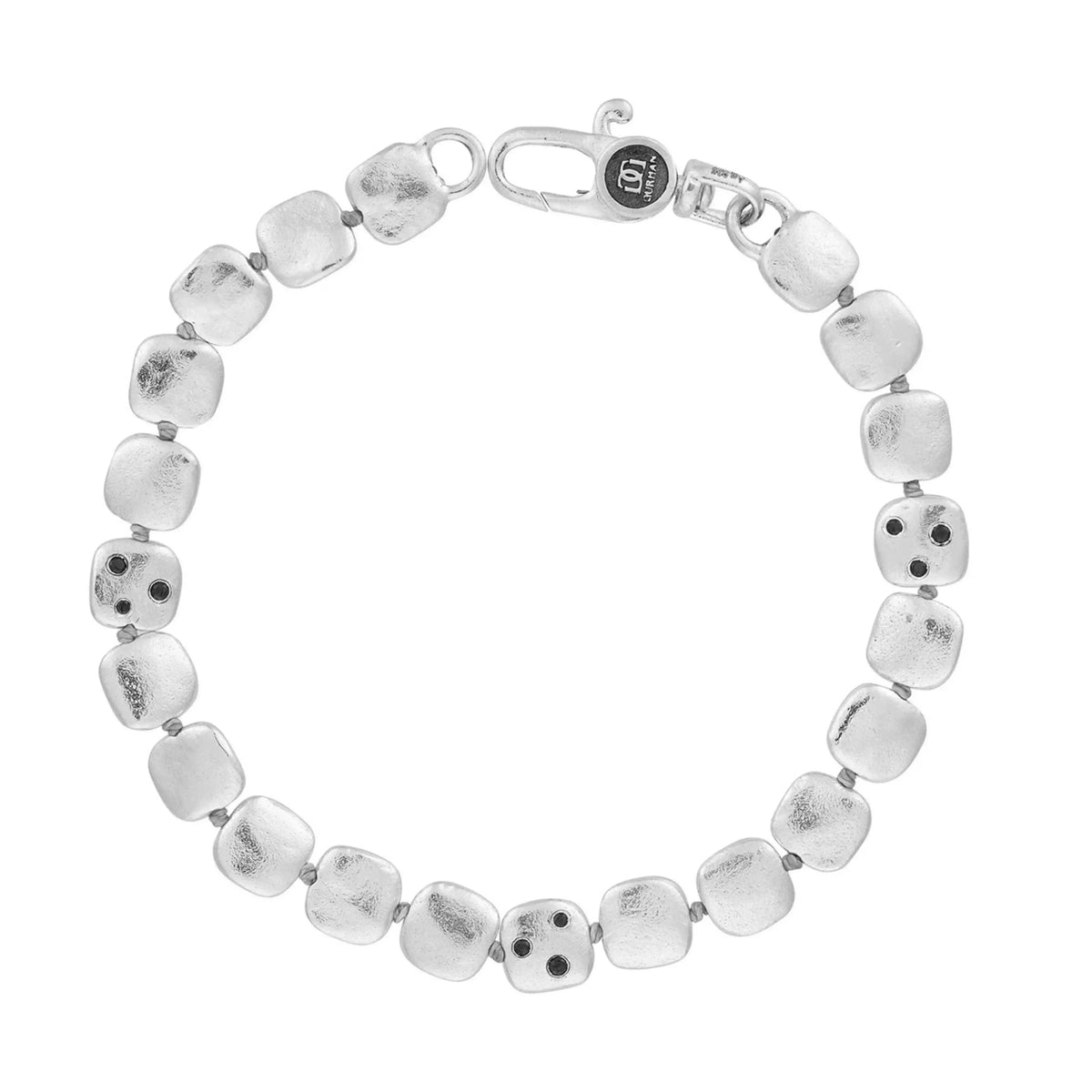 Silver Black Diamond All Around Bracelet
