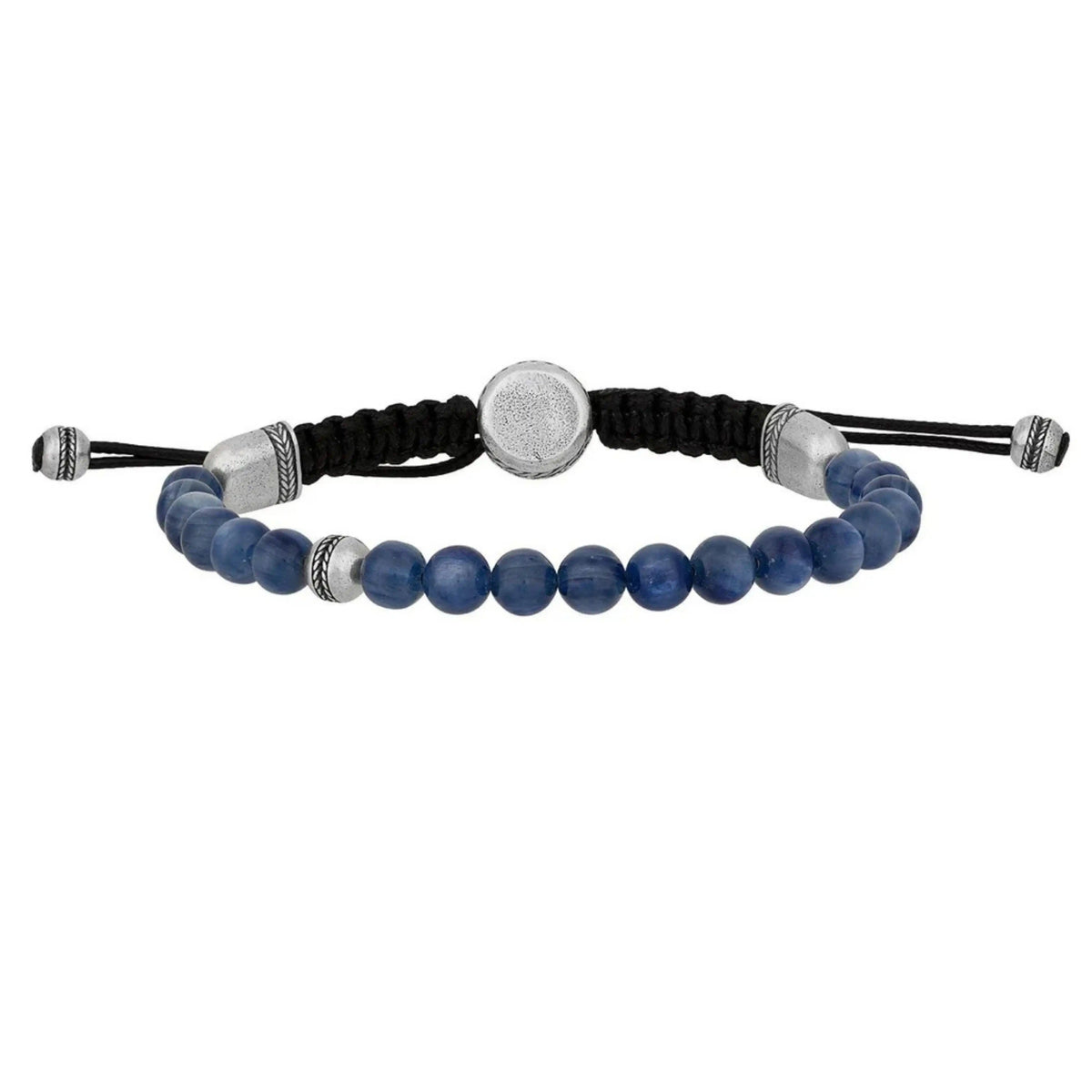 Silver Kyanite Beaded Bracelet