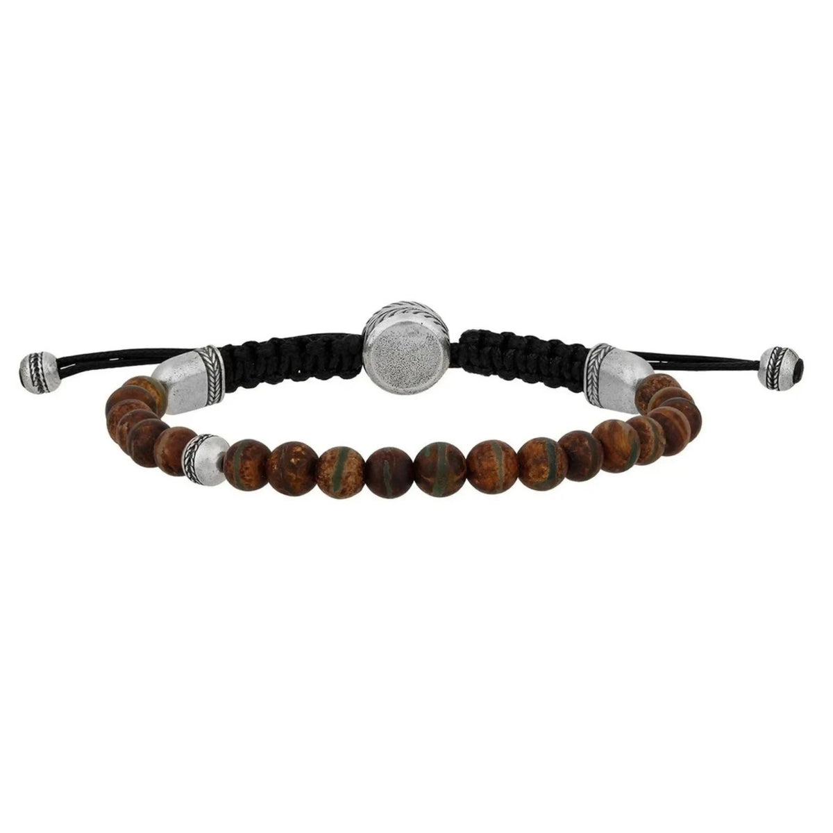 Sterling Silver Agate Beaded Bracelet
