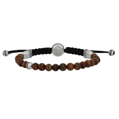 Sterling Silver Agate Beaded Bracelet
