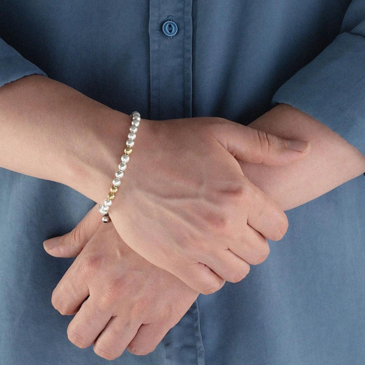 Sterling Silver Beaded Bracelet