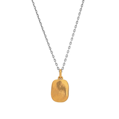 Brass & Sterling Silver Pendant Necklace