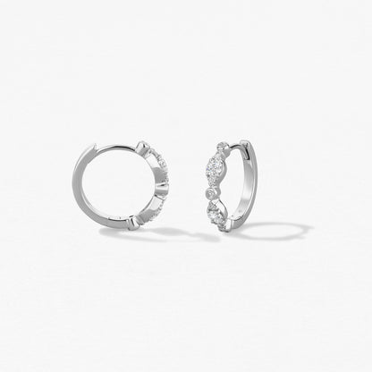 Hearts On Fire Bezel Regal Huggie