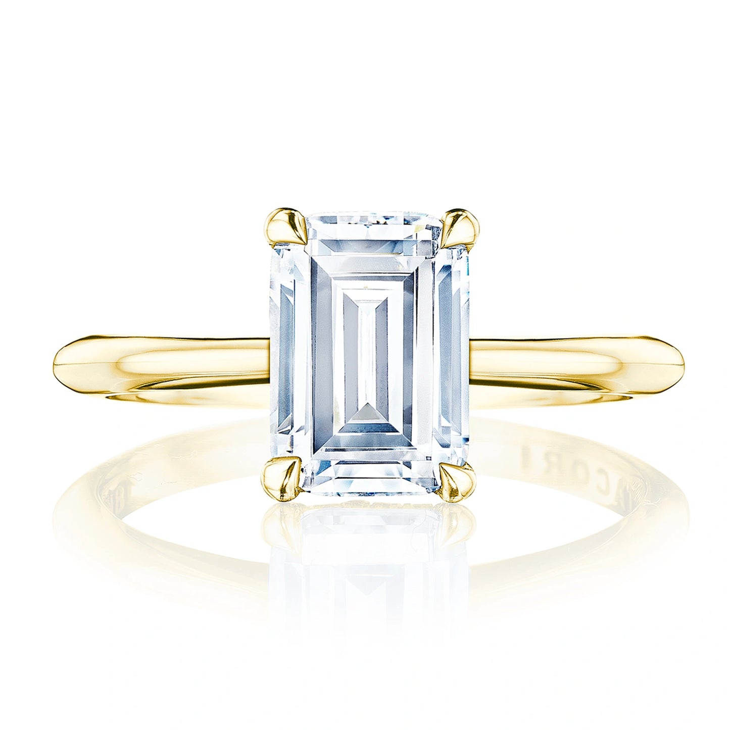 Emerald Solitaire Engagement Ring 
