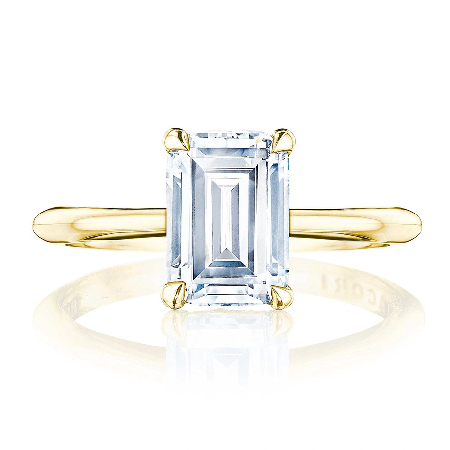 Emerald Solitaire Engagement Ring 