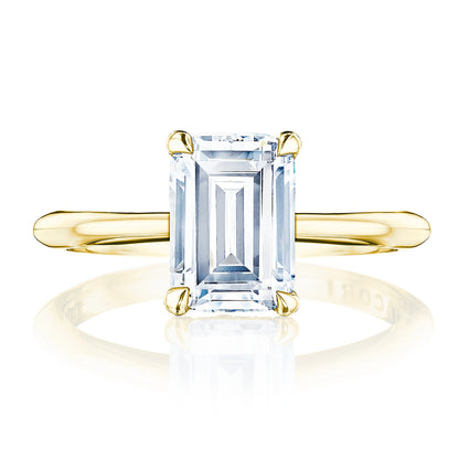 Emerald Solitaire Engagement Ring 