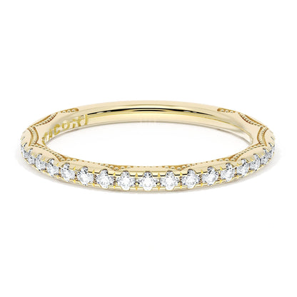 French Pavé Diamond Wedding Band