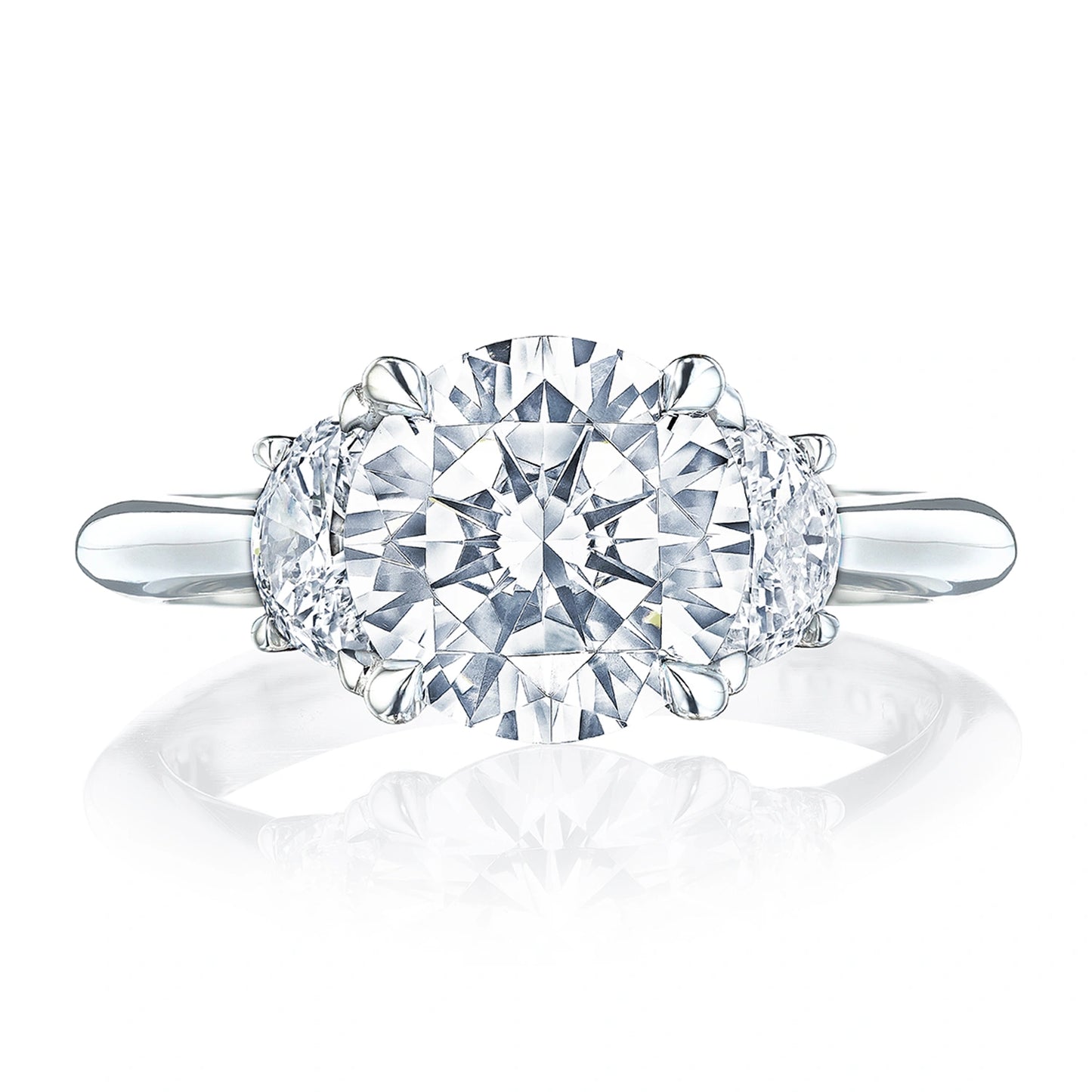  Round 3-Stone Engagement Ring