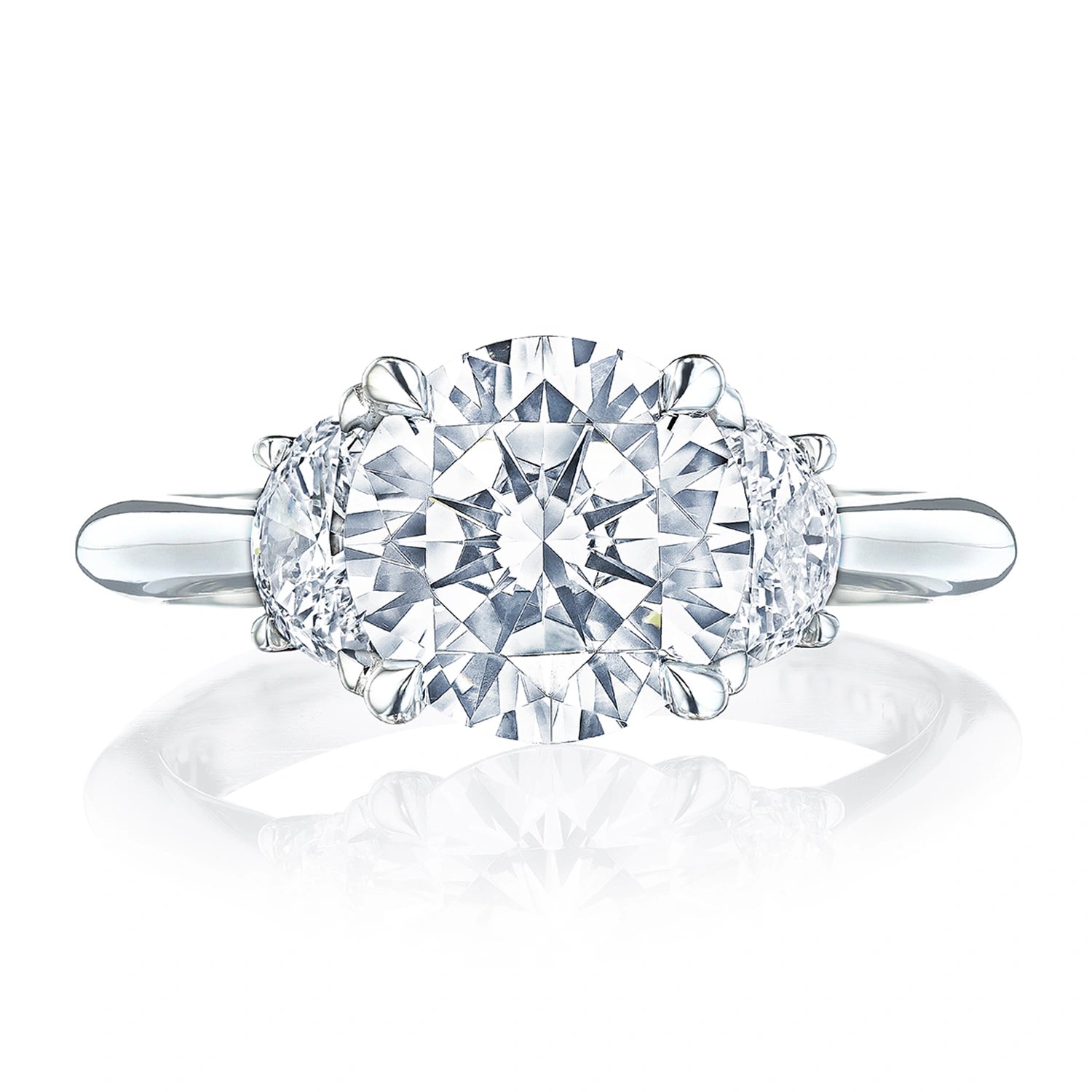  Round 3-Stone Engagement Ring