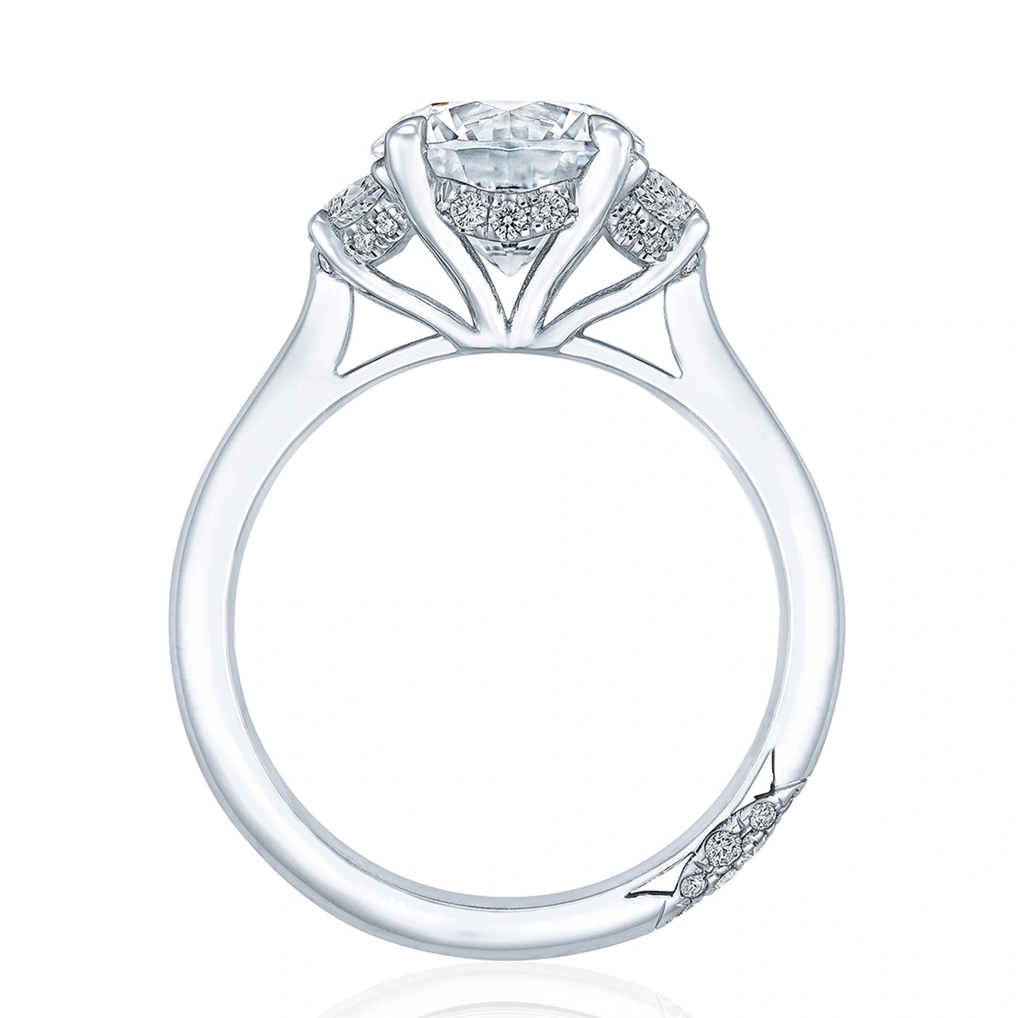  Round 3-Stone Engagement Ring