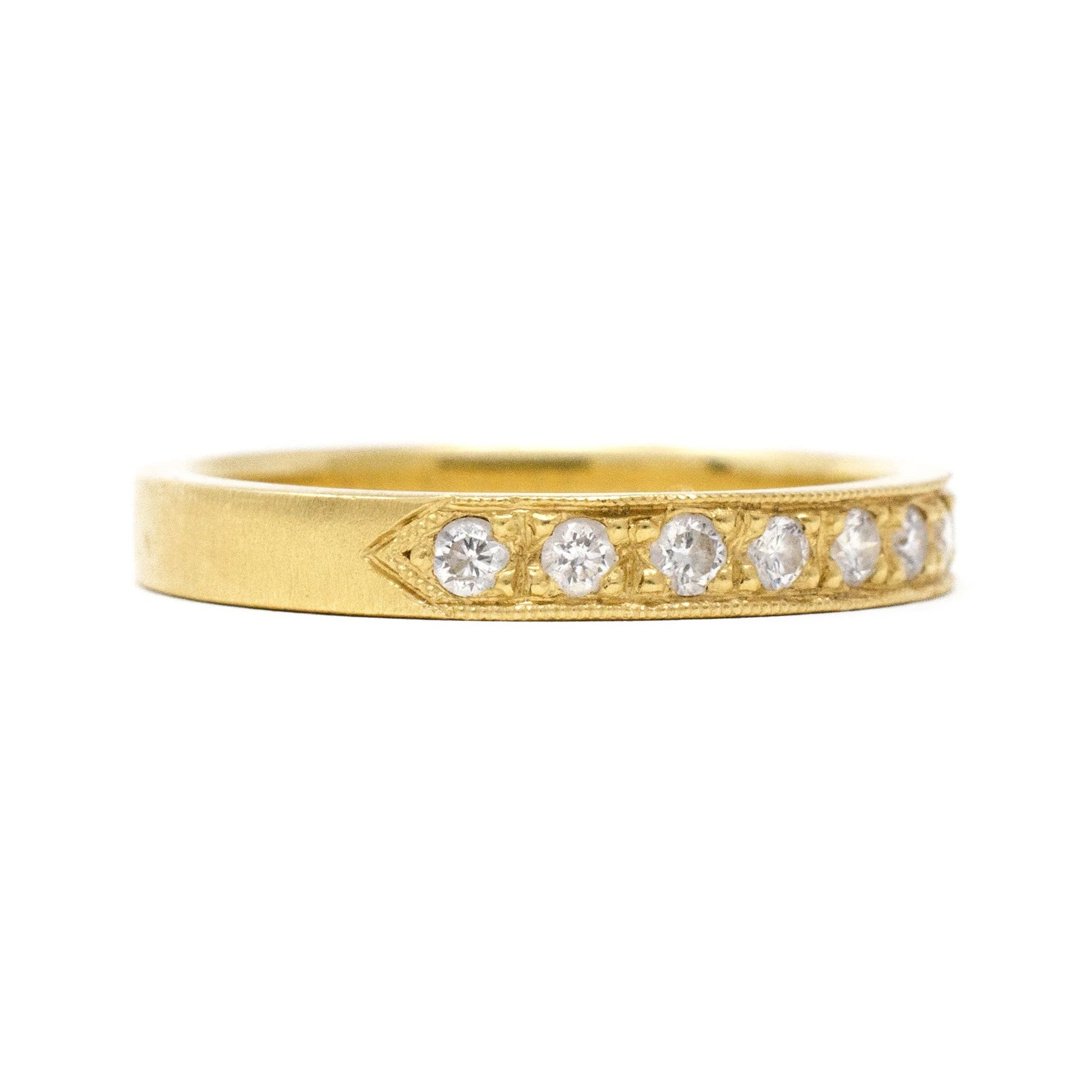 Classic Milgrain Diamond Band 3/4