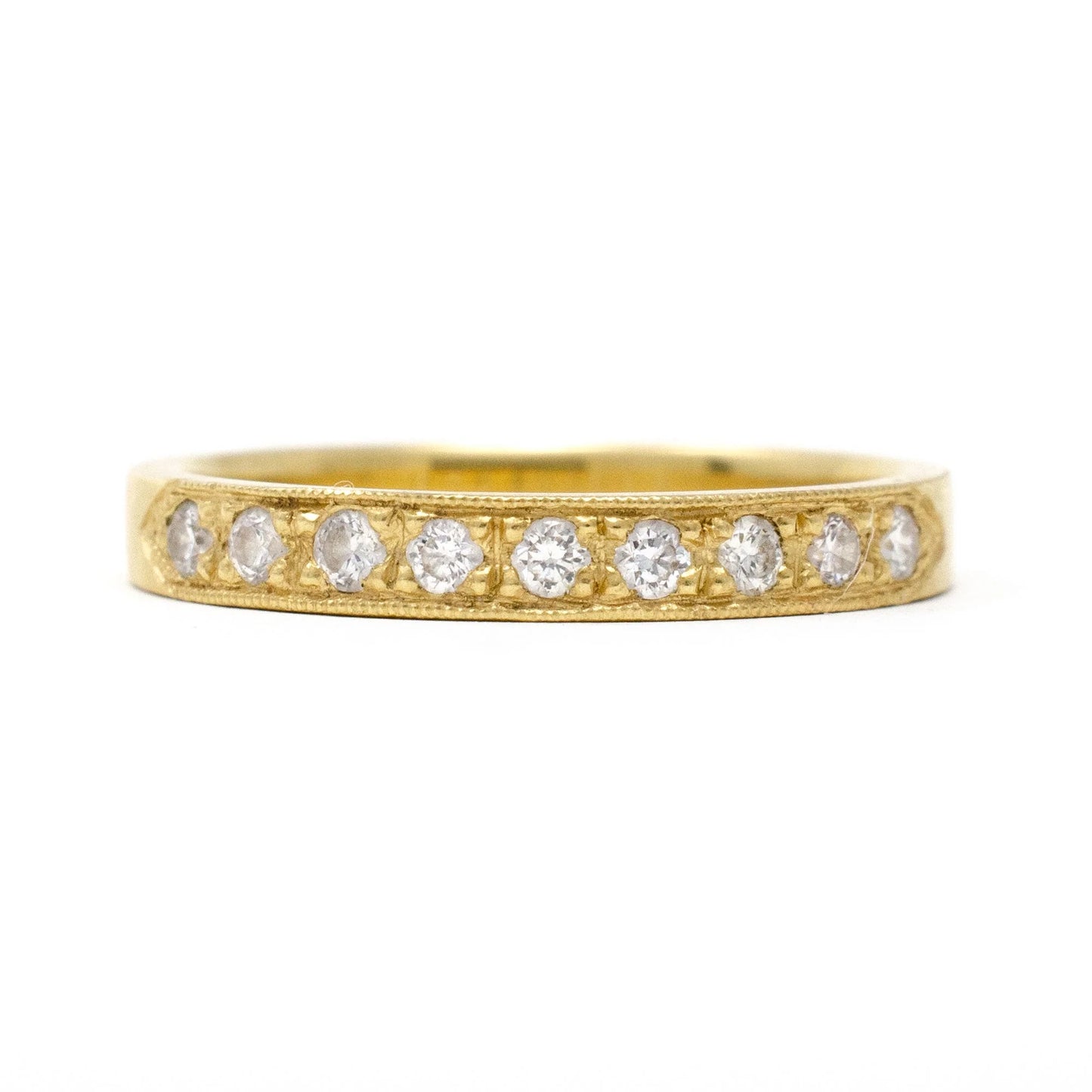 Classic Milgrain Diamond Band 3/4