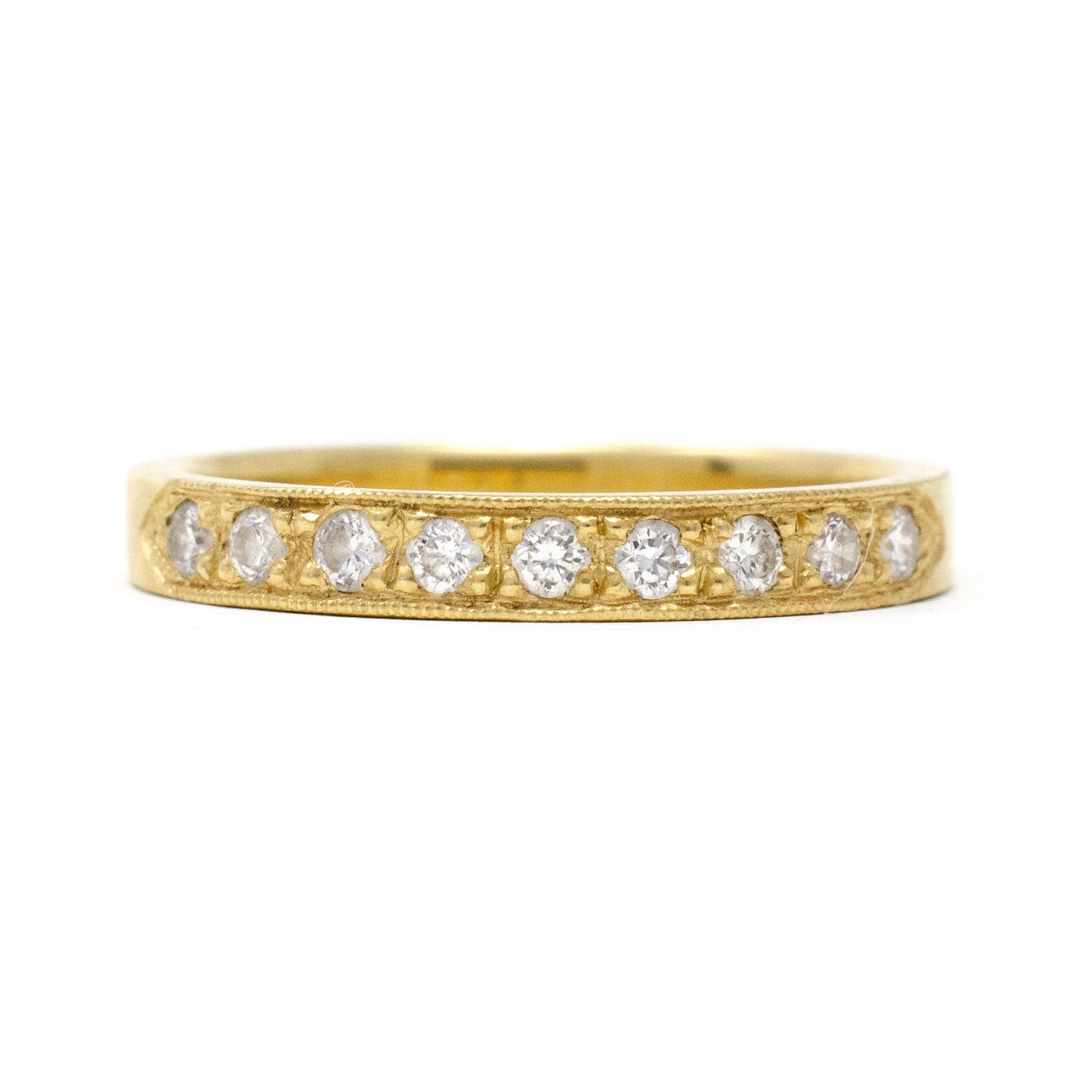 Classic Milgrain Diamond Band 3/4