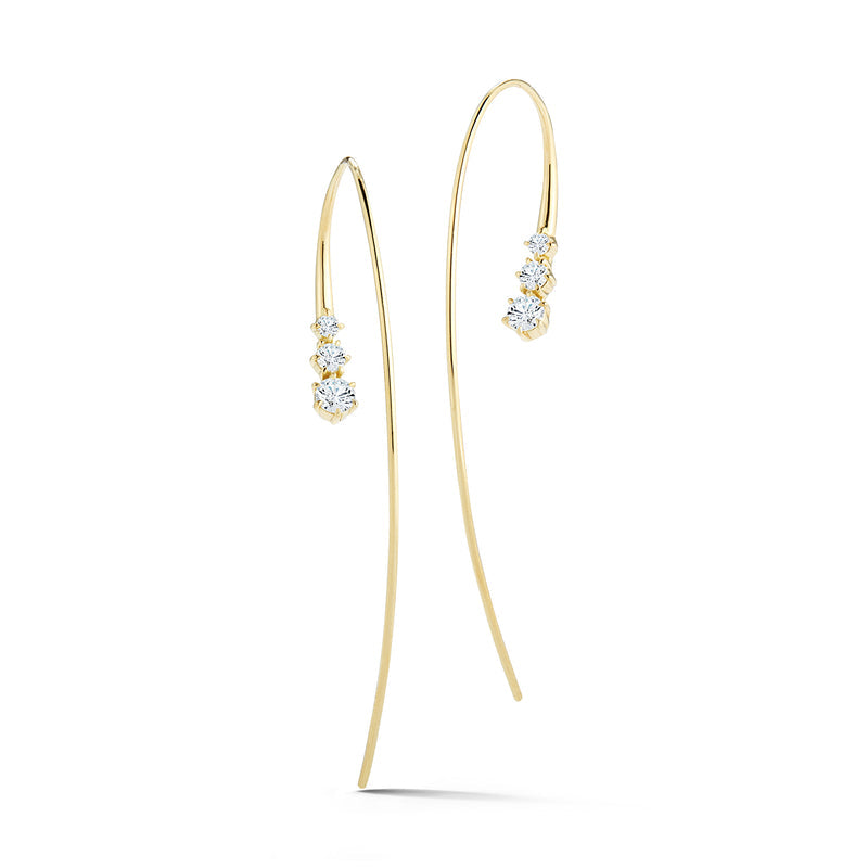 Jade Trau Three Stone Ara Hoops