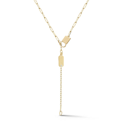 Gold Lariat Necklace