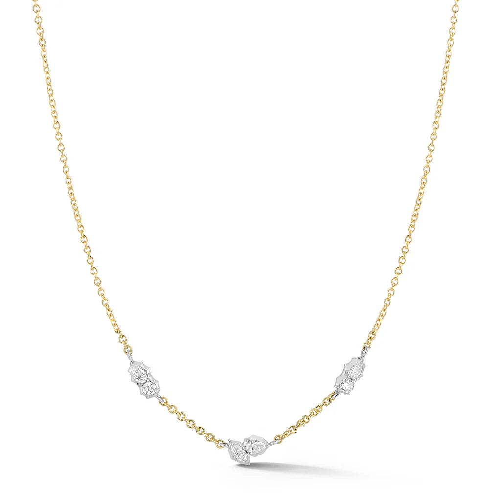 Jade Trau Posey Two-Tone Station Necklace