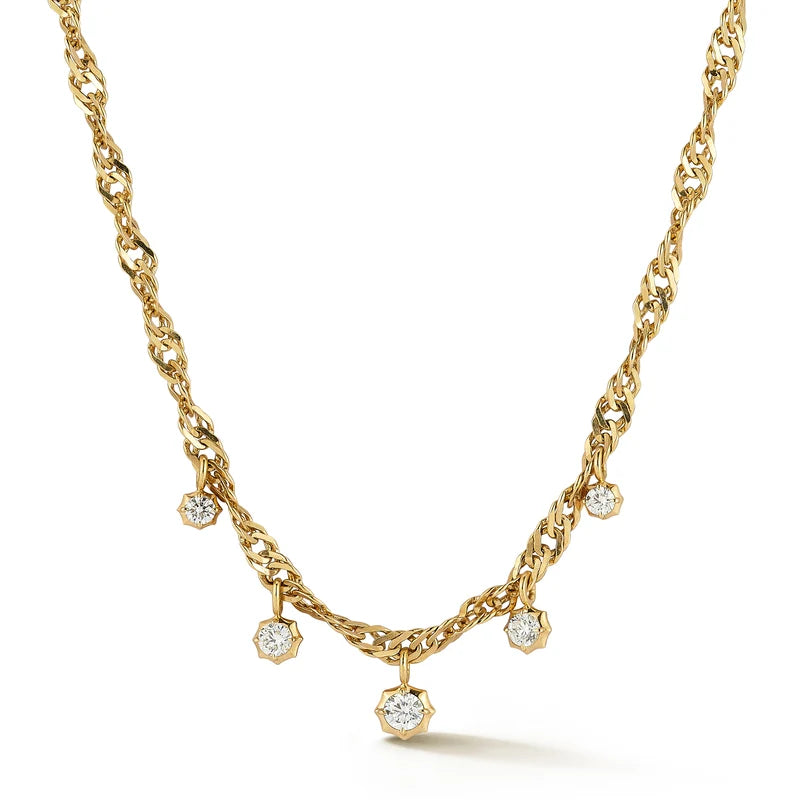 Jade Trau Hanging Charlie Diamond Necklace