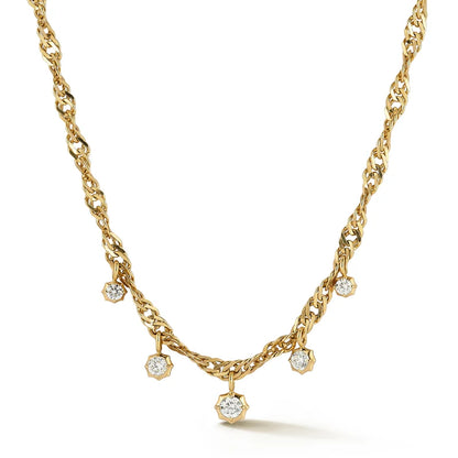 Jade Trau Hanging Charlie Diamond Necklace