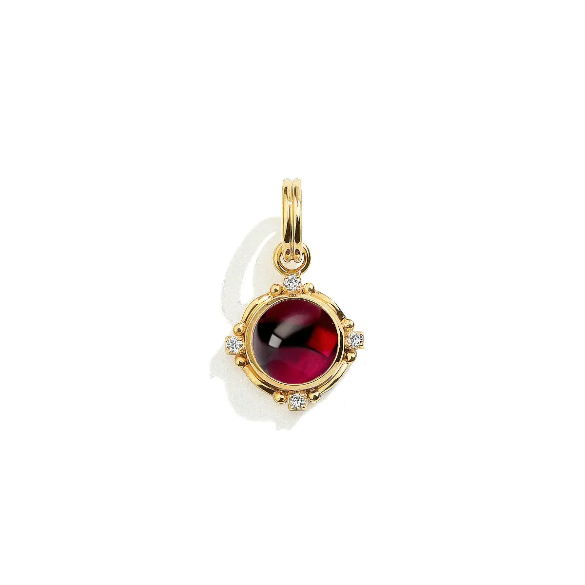 Rhodolite Garnet Charm