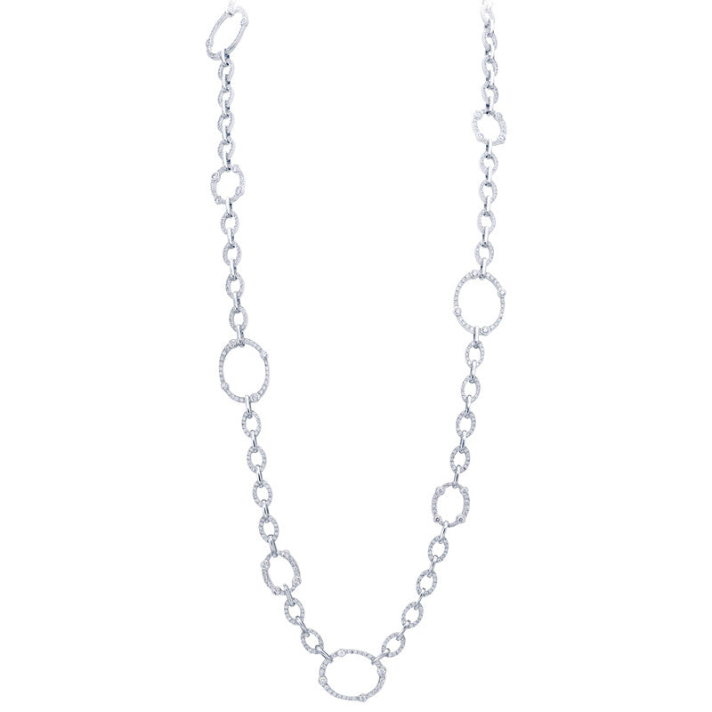 Gumuchian Carousel Convertible 18k White Gold Diamond Necklace