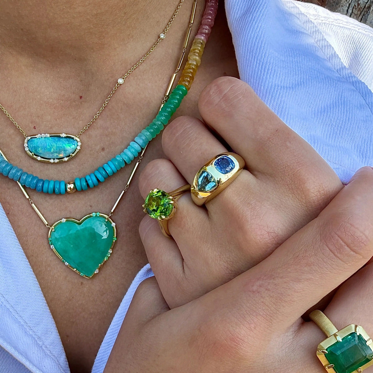 Boulder Opal Sprinkle Necklace