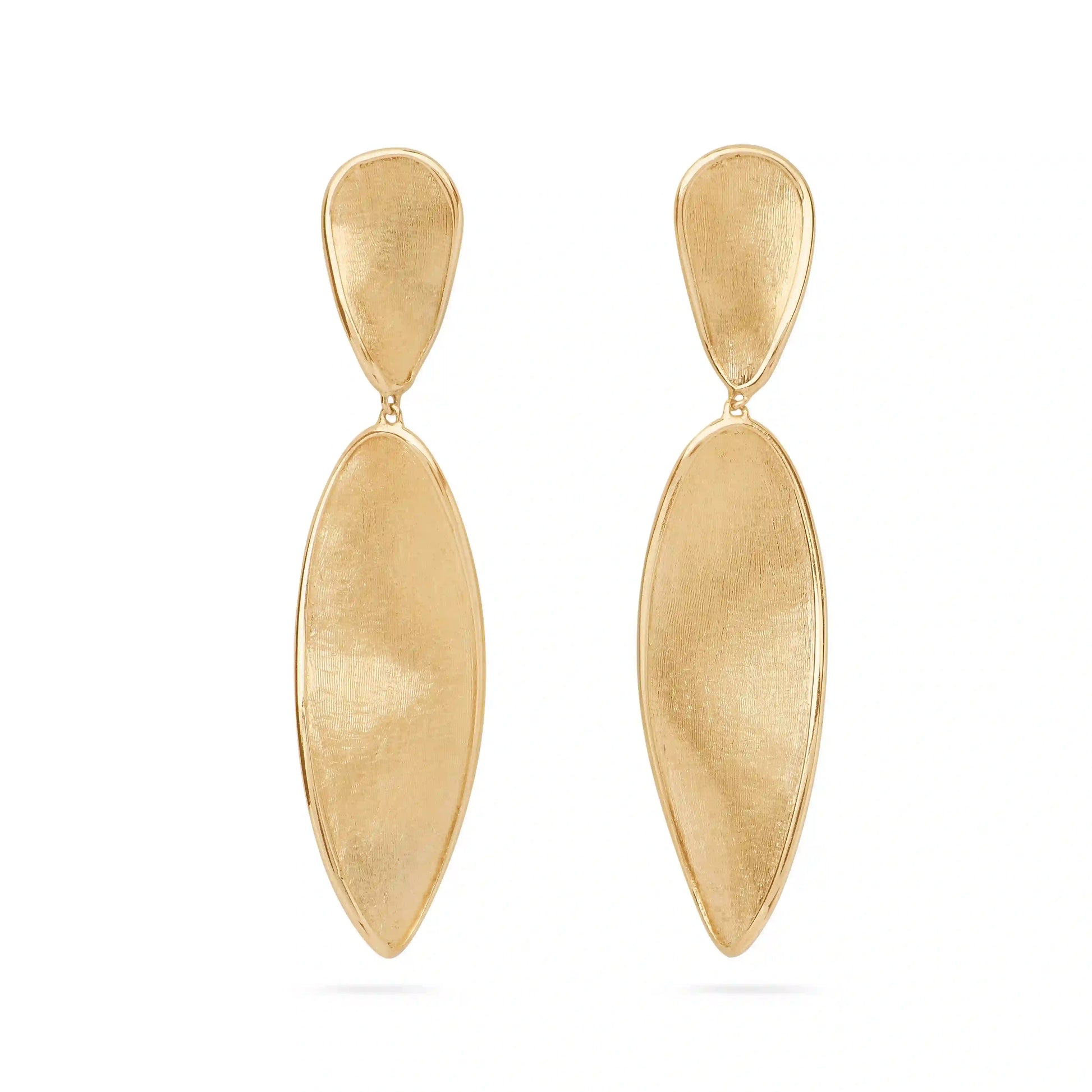 Gold Lunaria Twist Earrings