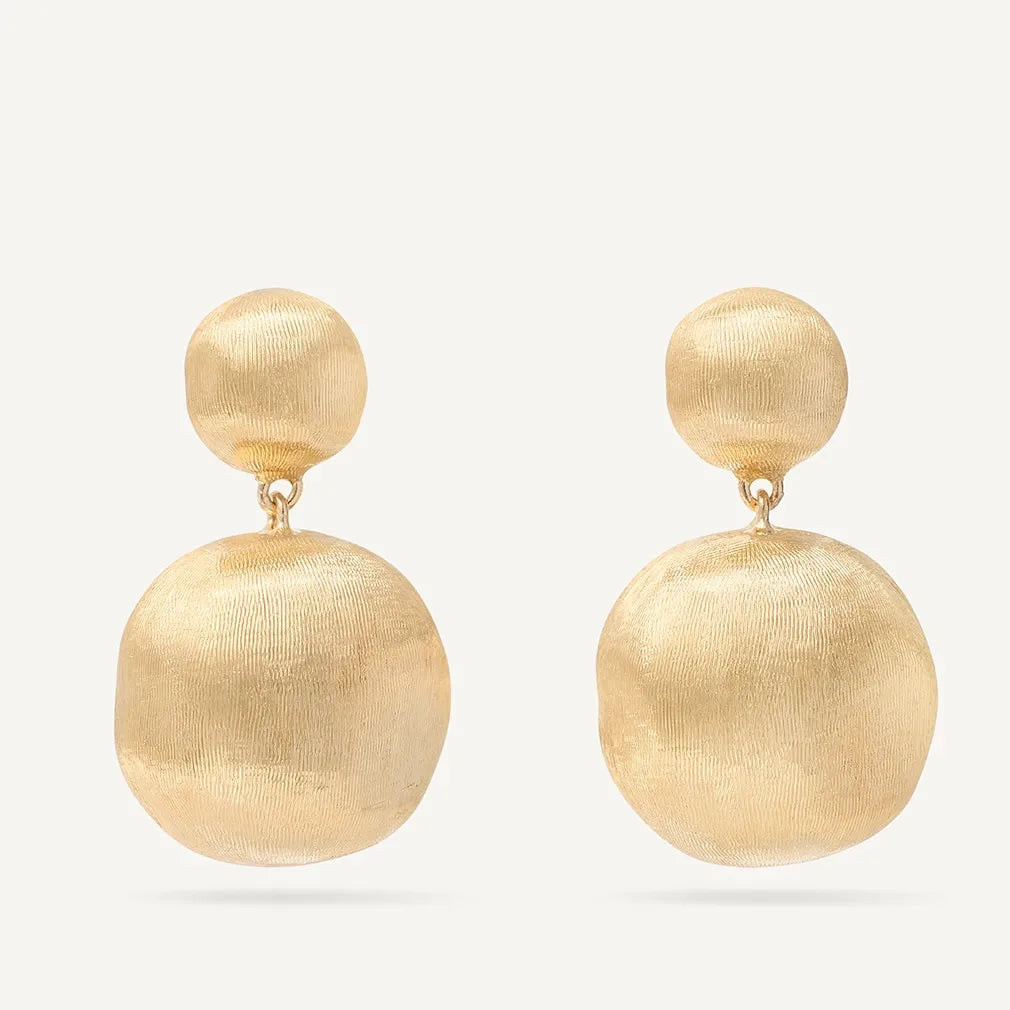 Gold Africa Bead Earrings
