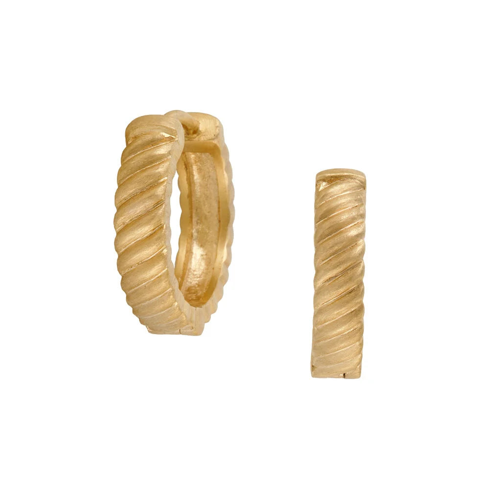 Yellow Gold Huggies
