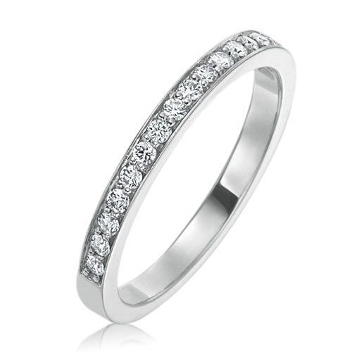 Gumuchian Bridal 18k White Gold Cinderella Diamond Anniversary Wedding Band