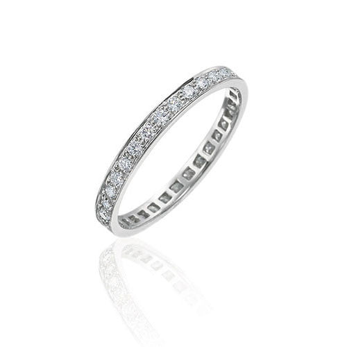 Gumuchian Bridal 18k White Gold Cinderella Diamond Eternity Wedding Band