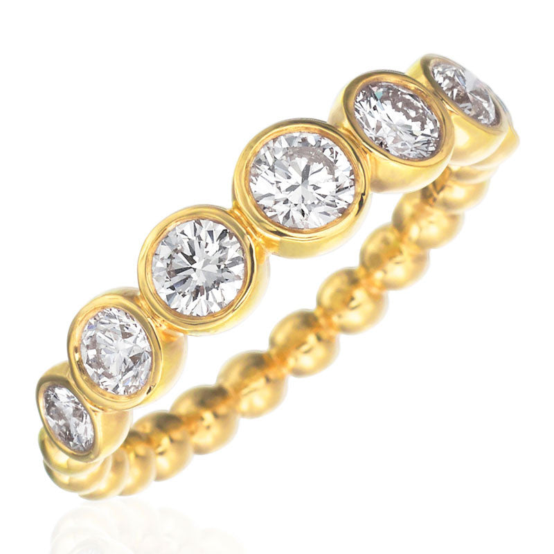 Gumuchian Nutmeg 18k Gold Large Diamond Stackable Band