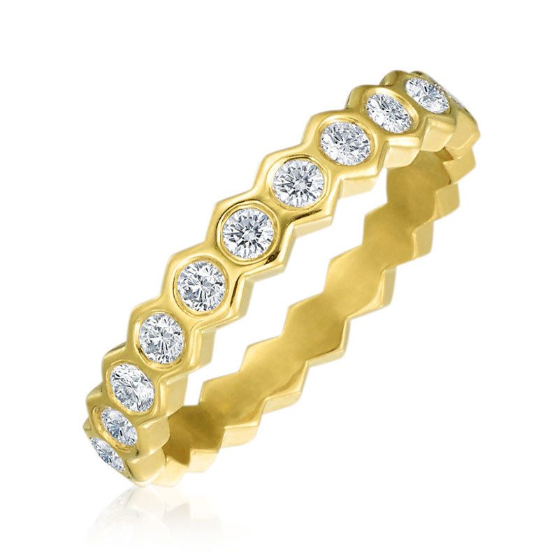 Gumuchian Honeybee ''B'' 18k Yellow Gold Diamond Ring