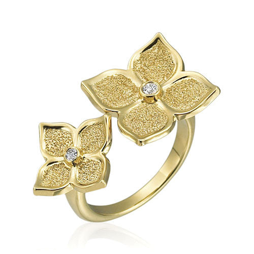 Gumuchian G. Boutique 18k Yellow Gold Diamond Lotus Ring