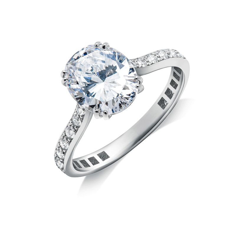 Gumuchian ''Jessica'' Platinum Diamond Semi-Mount Engagement Ring