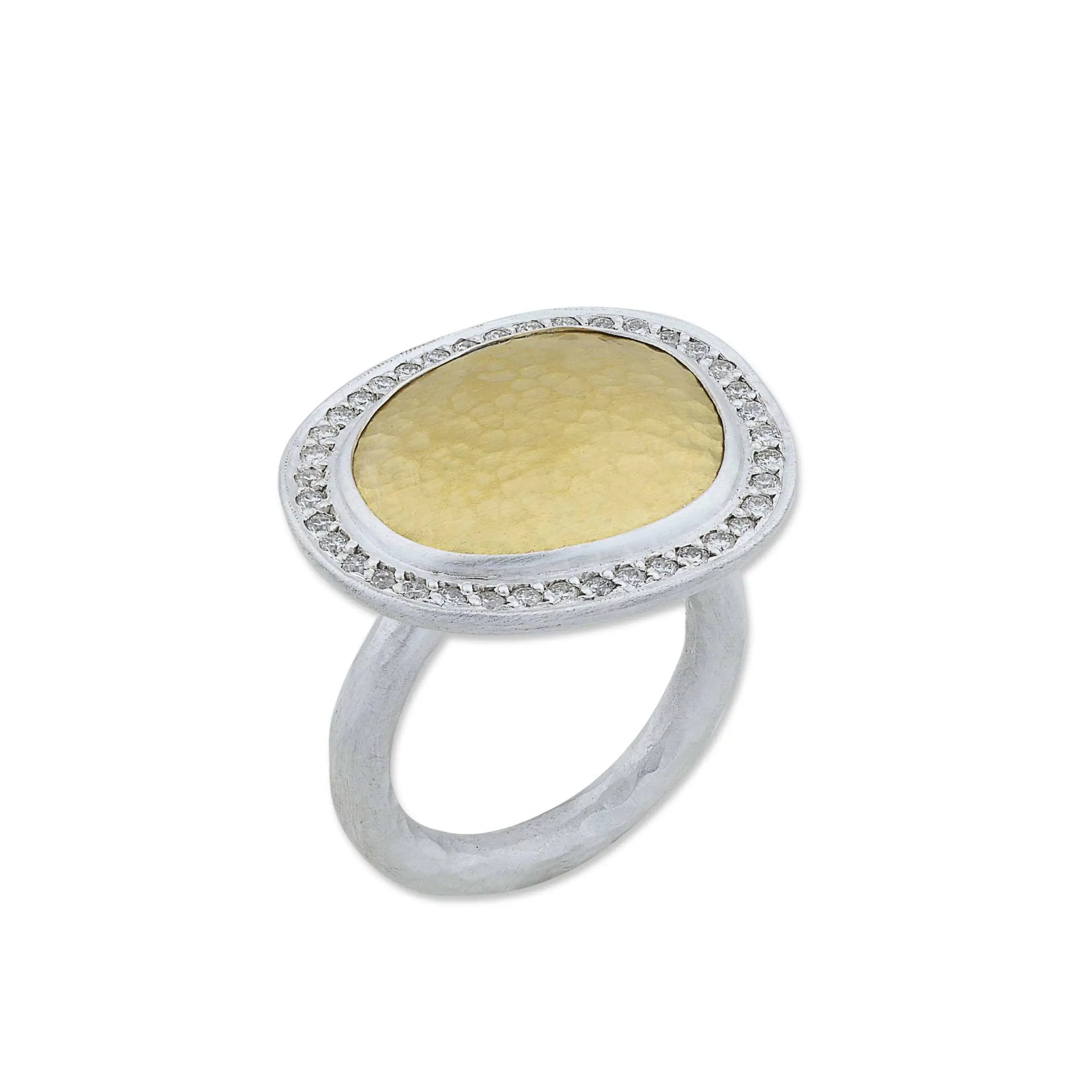 Gold Hammered Ring